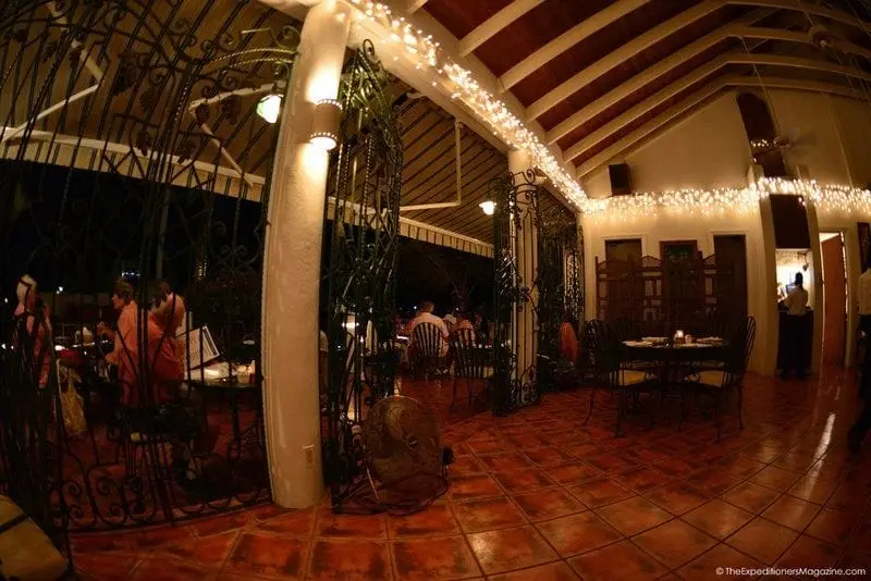 Indoor seating at Baci