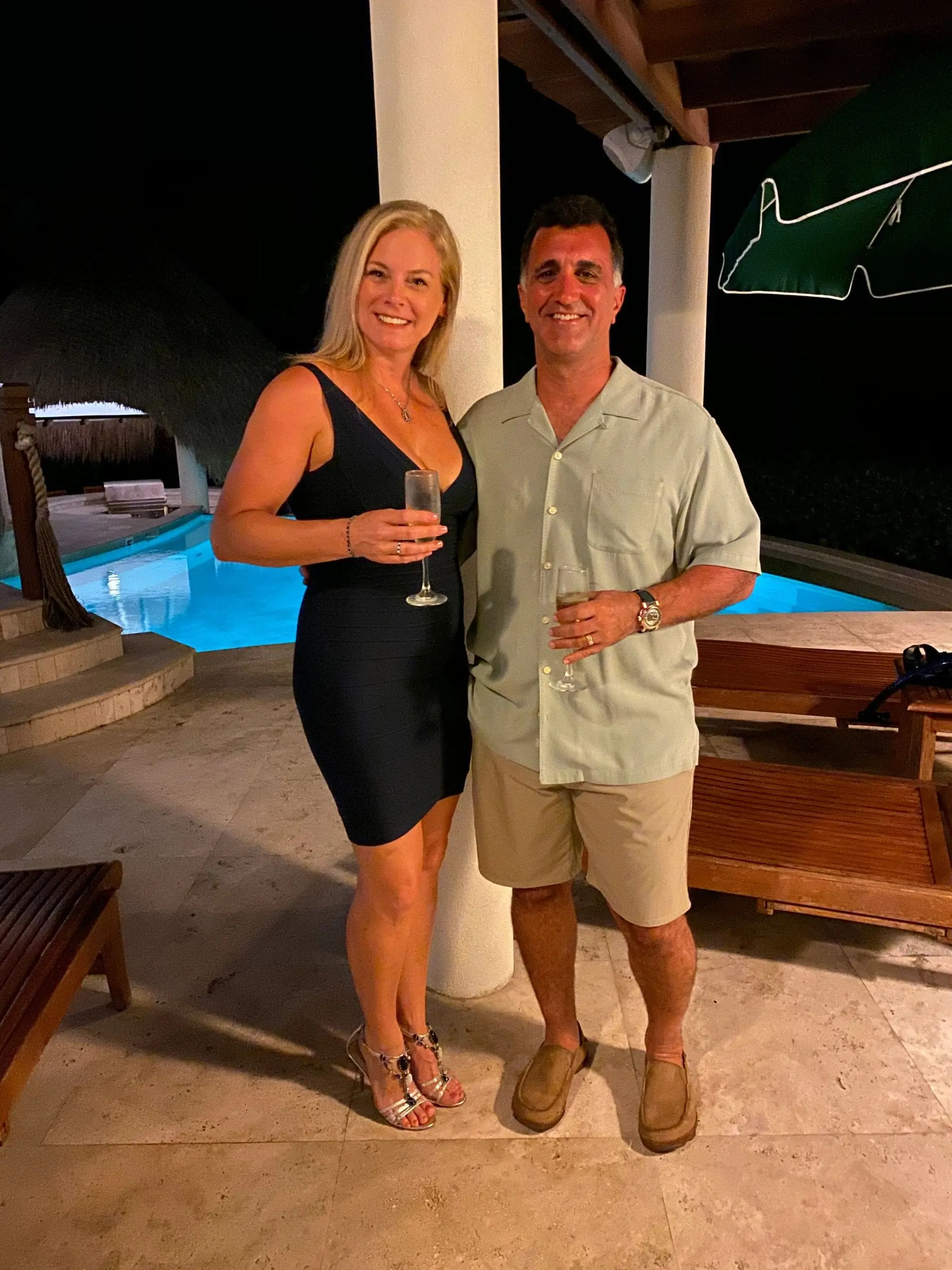David and Alana at Turtle Breeze in the evening