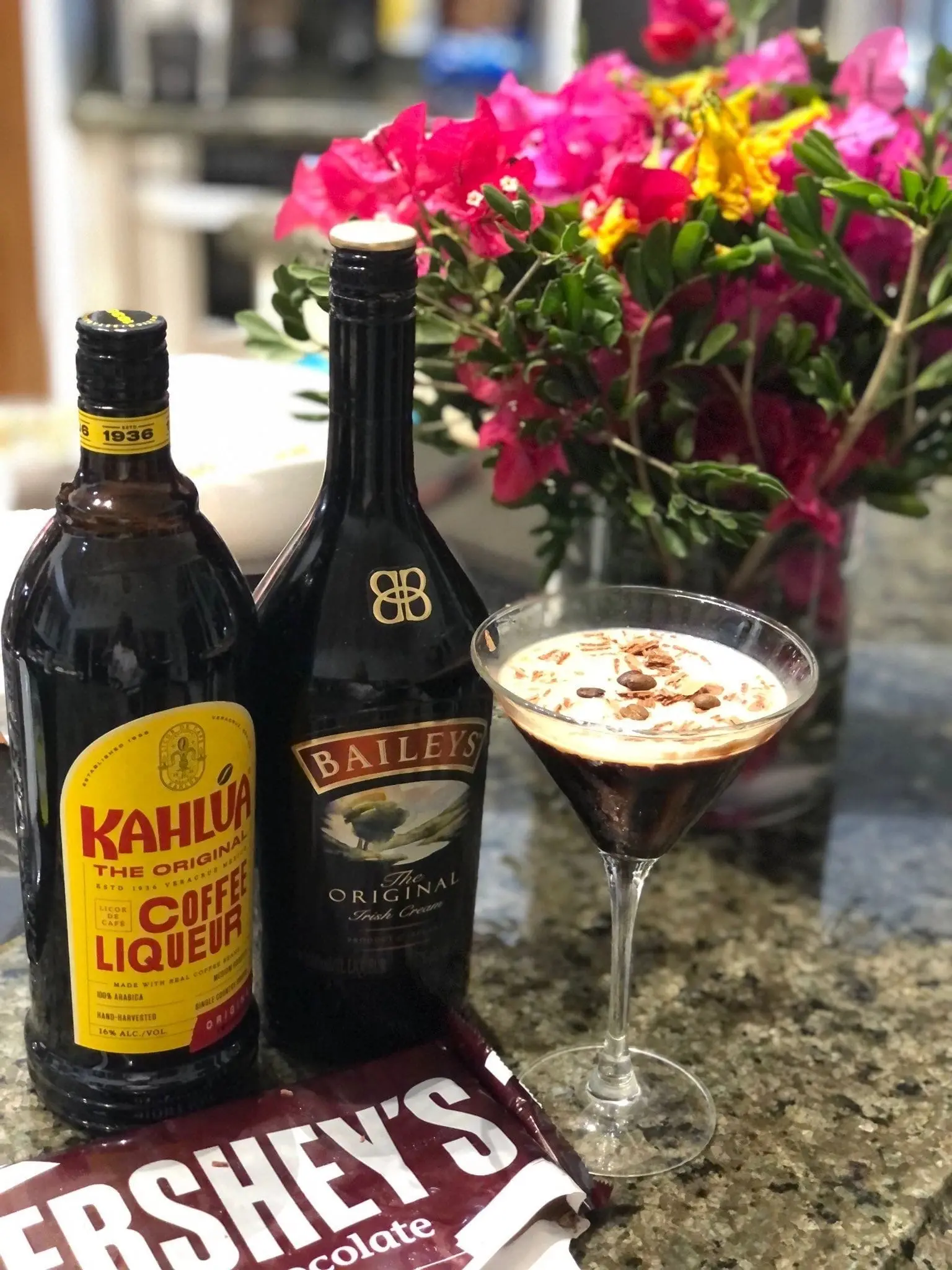 An espresso martini from the bar