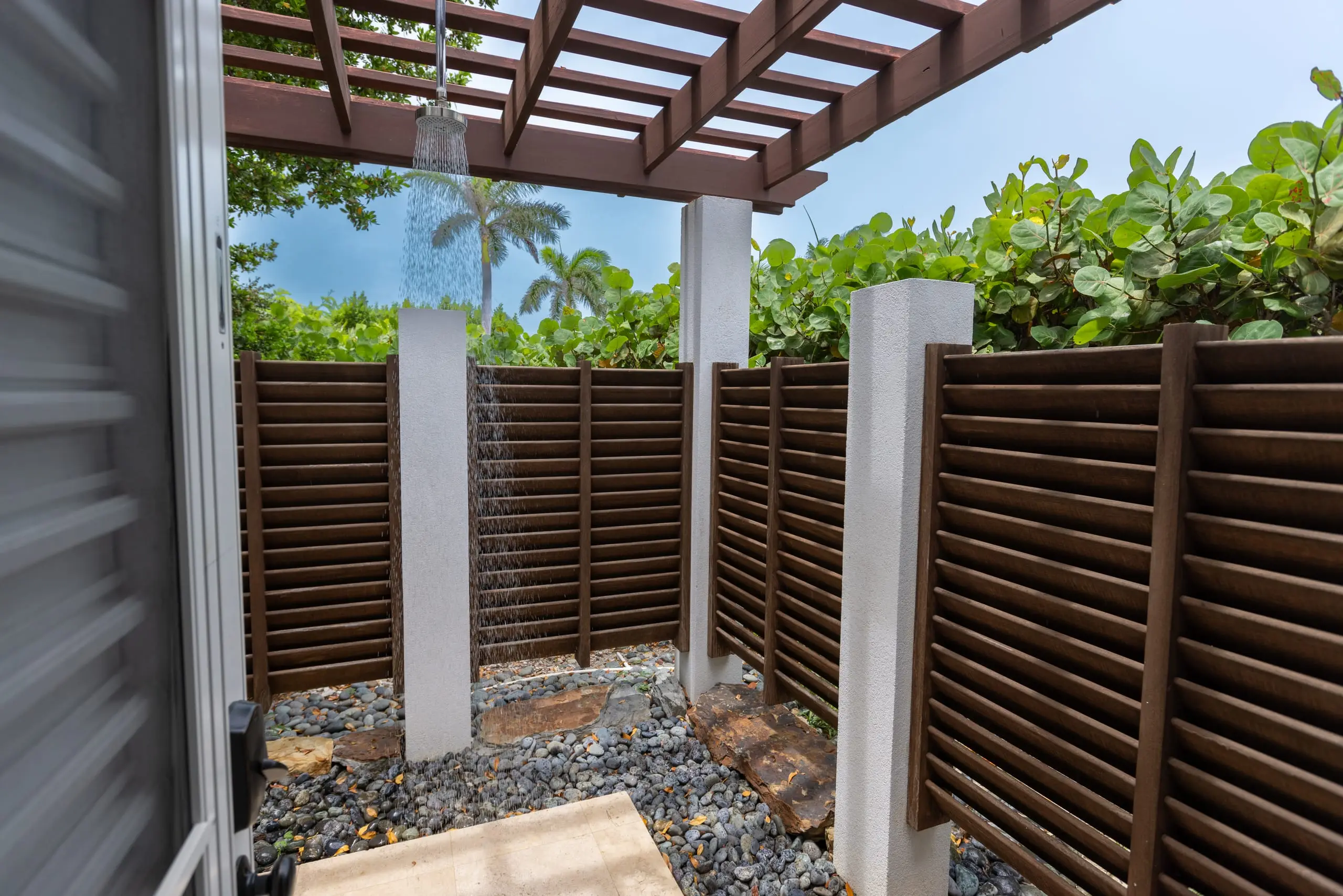 Suite Four’s outdoor shower
