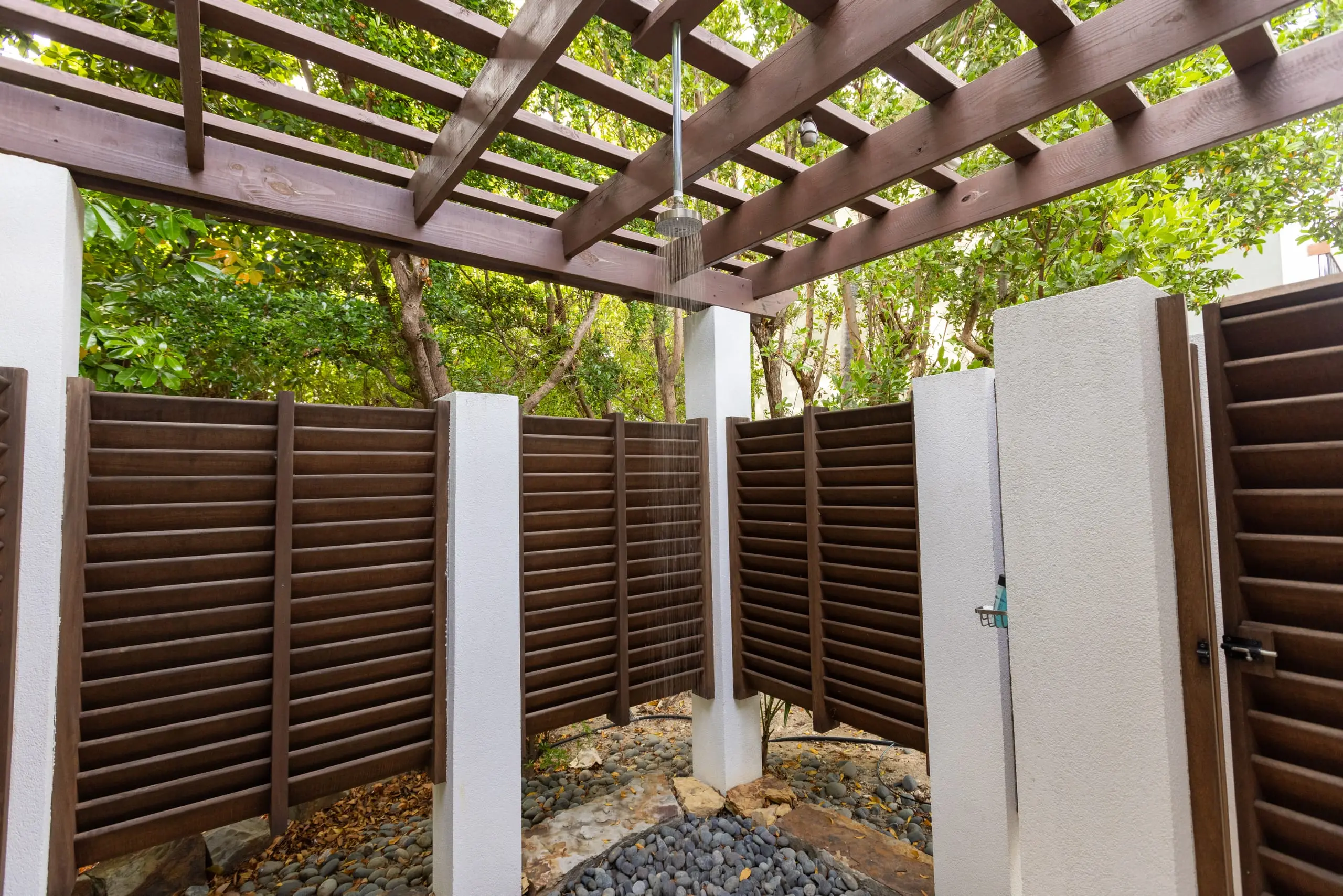 Suite Five’s outdoor shower